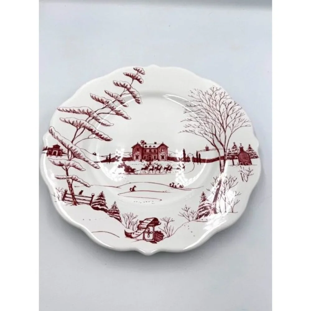 NWT Juliska Winter Frolic Dinnerware Set - Mug, Bowl, 2 Plates - Picture 14 of 15